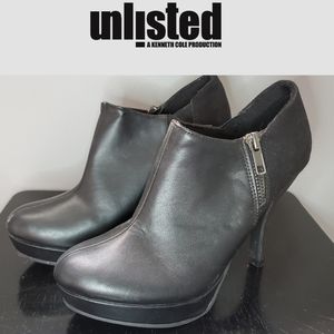 Unlisted Black Heeled Booties Size 6M